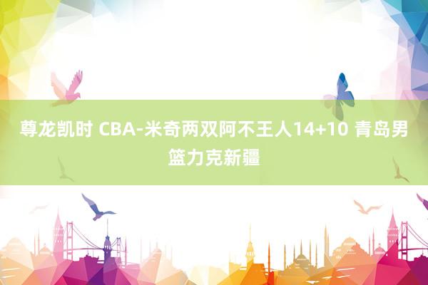 尊龙凯时 CBA-米奇两双阿不王人14+10 青岛男篮力克新疆